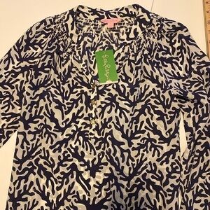 Lilly Pulitzer Treasure blouse net size xs